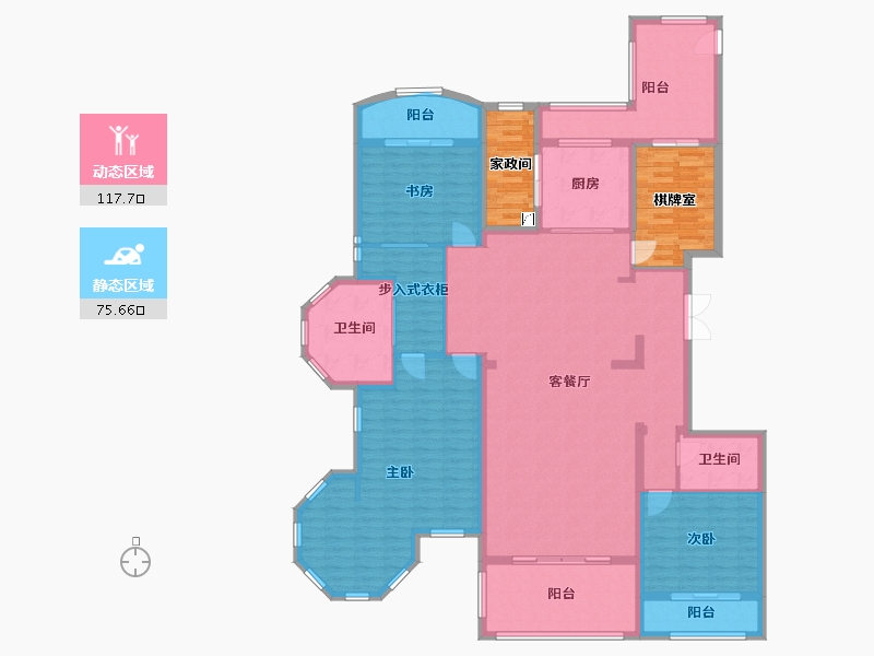 浙江省-温州市-中瑞星河湾家园-150.00-户型库-动静分区