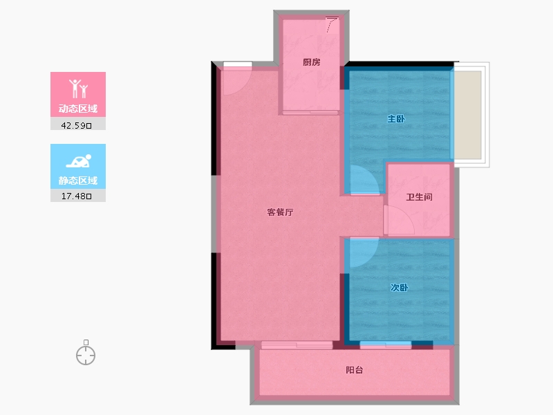 广西壮族自治区-南宁市-金科博翠山-53.39-户型库-动静分区