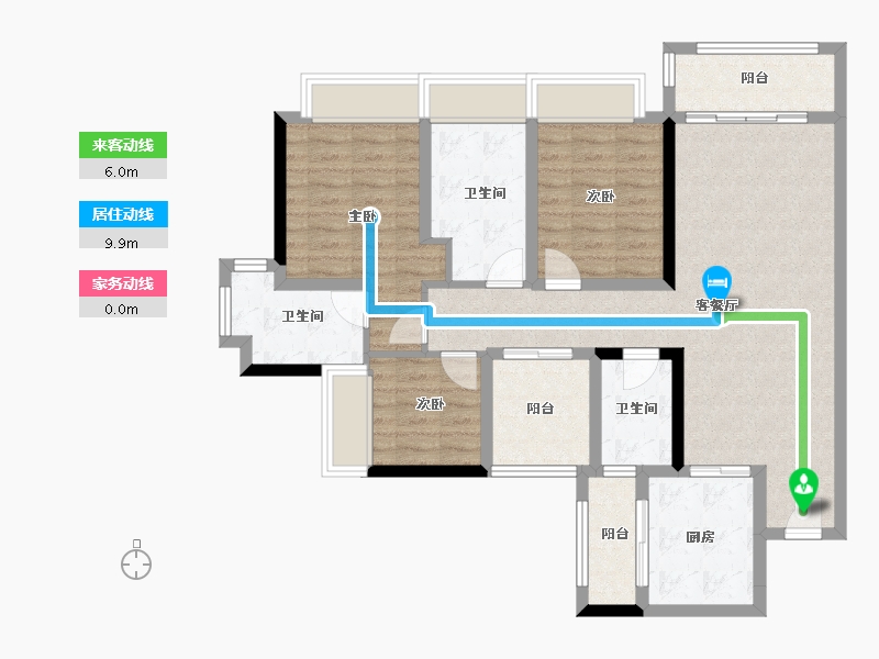 广东省-广州市-新世界云耀-97.60-户型库-动静线