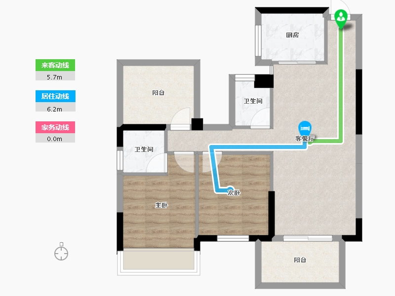 广西壮族自治区-南宁市-荣浩观唐府-70.79-户型库-动静线