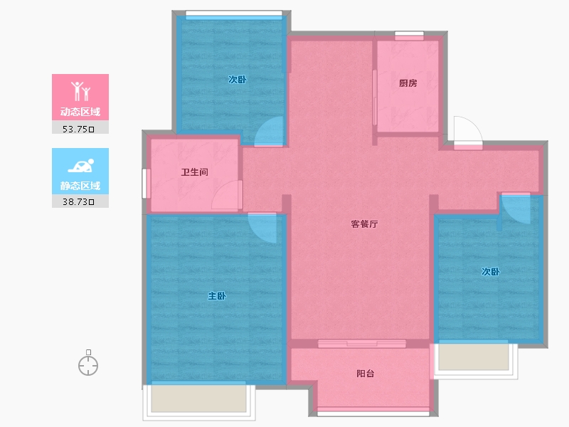 安徽省-合肥市-保利海上明悦-82.83-户型库-动静分区