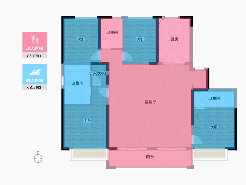 安徽省-合肥市-融创长江壹号-166.00-户型库-动静分区