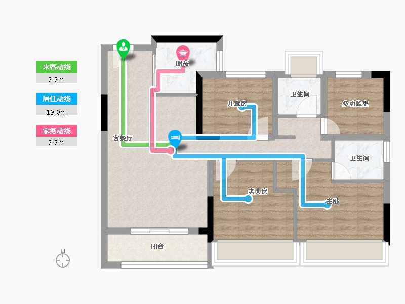 广东省-广州市-中建保利雅居乐天骄-79.20-户型库-动静线