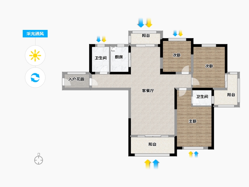 江西省-吉安市-滨江壹号-122.27-户型库-采光通风