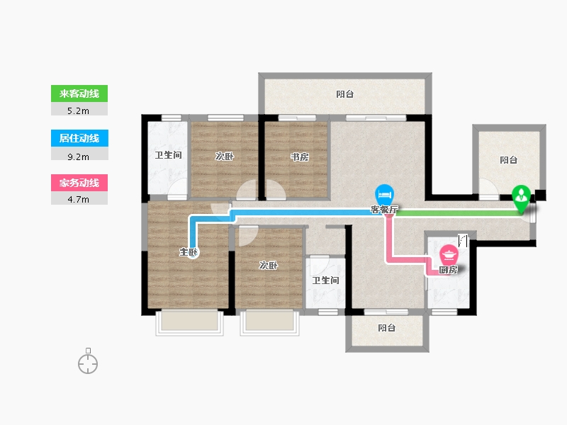 广西壮族自治区-南宁市-中南十洲-111.56-户型库-动静线