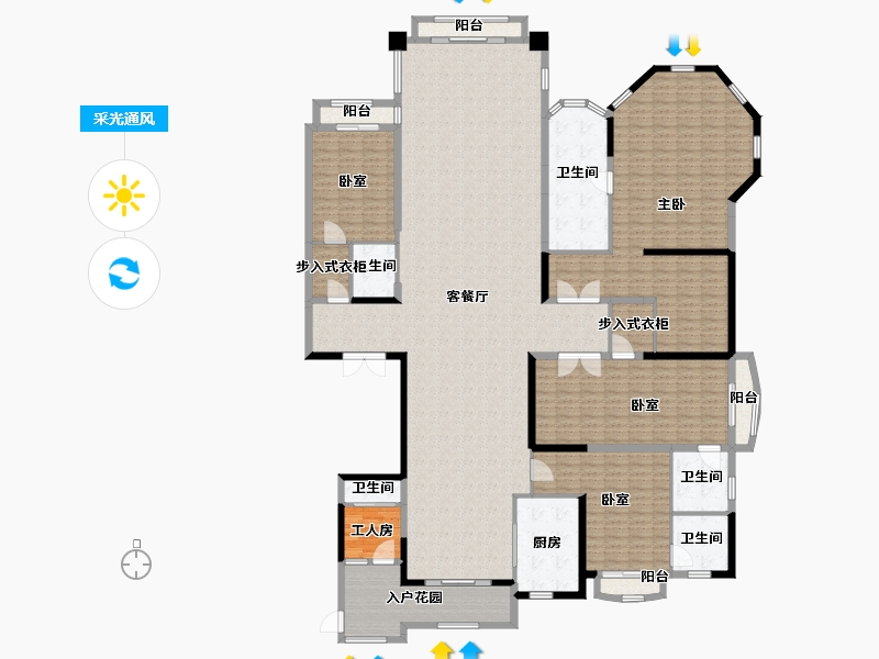 广东省-广州市-星河湾半岛-315.90-户型库-采光通风