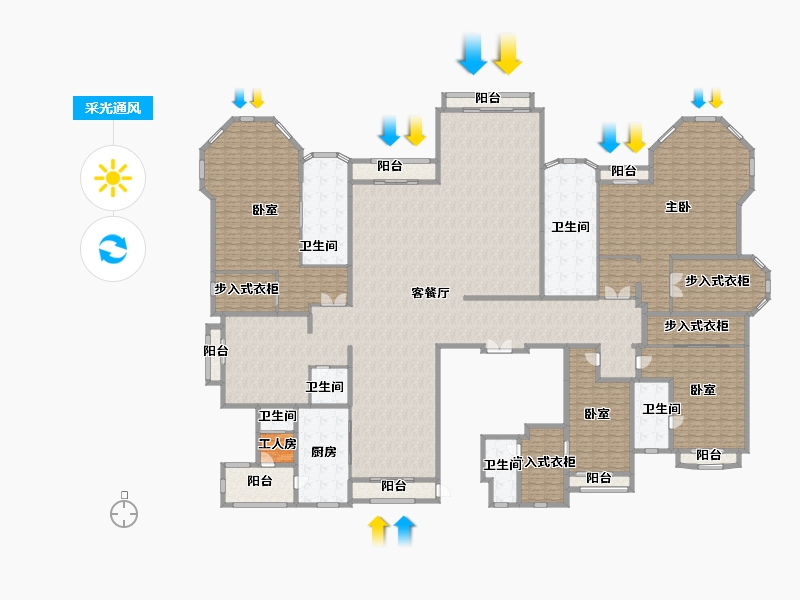 广东省-广州市-星河湾半岛-545.99-户型库-采光通风