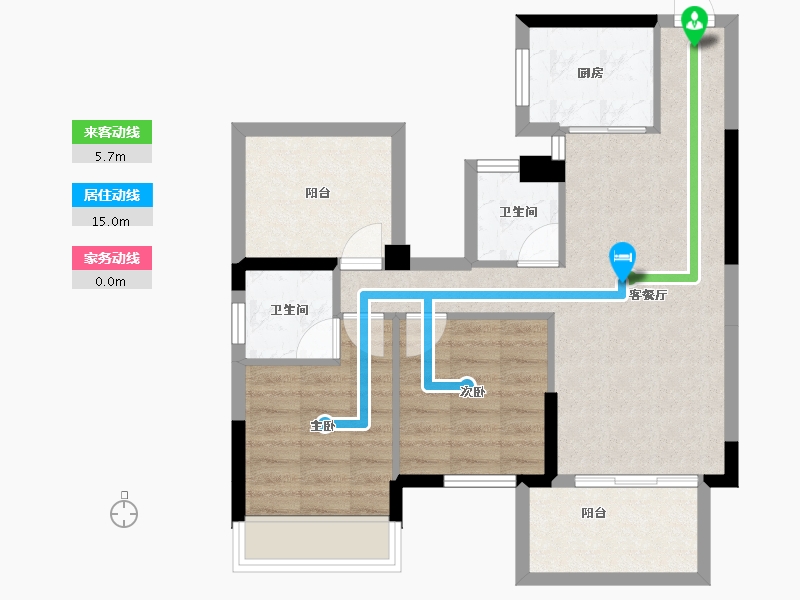 广西壮族自治区-南宁市-荣浩观唐府-69.10-户型库-动静线