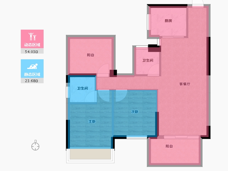 广西壮族自治区-南宁市-荣浩观唐府-69.10-户型库-动静分区