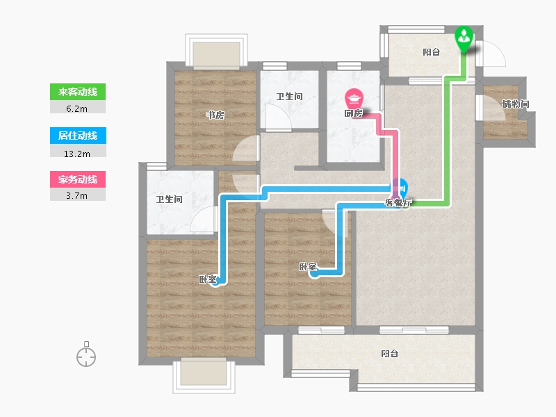 江西省-南昌市-新城高速·昱江来-85.52-户型库-动静线