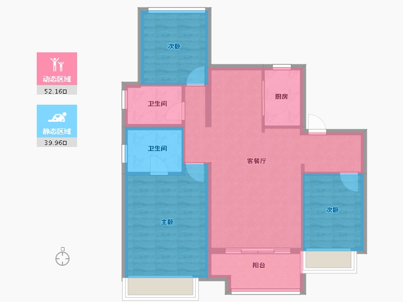 安徽省-合肥市-保利海上明悦-82.67-户型库-动静分区