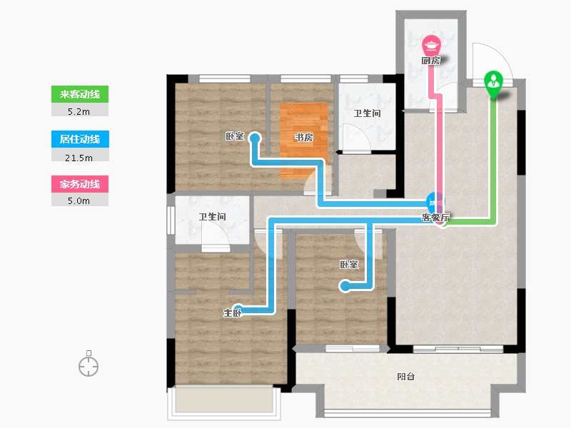 安徽省-合肥市-通和天誉-96.80-户型库-动静线