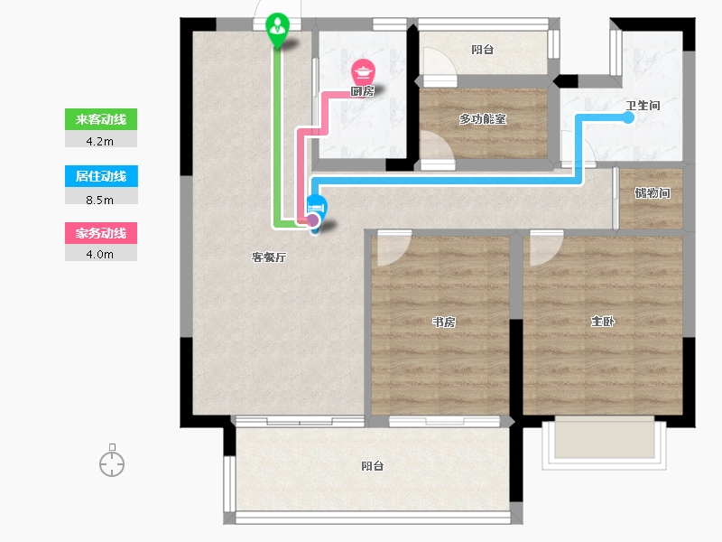 安徽省-合肥市-高速时代御府-79.20-户型库-动静线