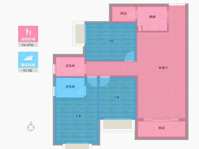 广西壮族自治区-南宁市-建工城-85.87-户型库-动静分区