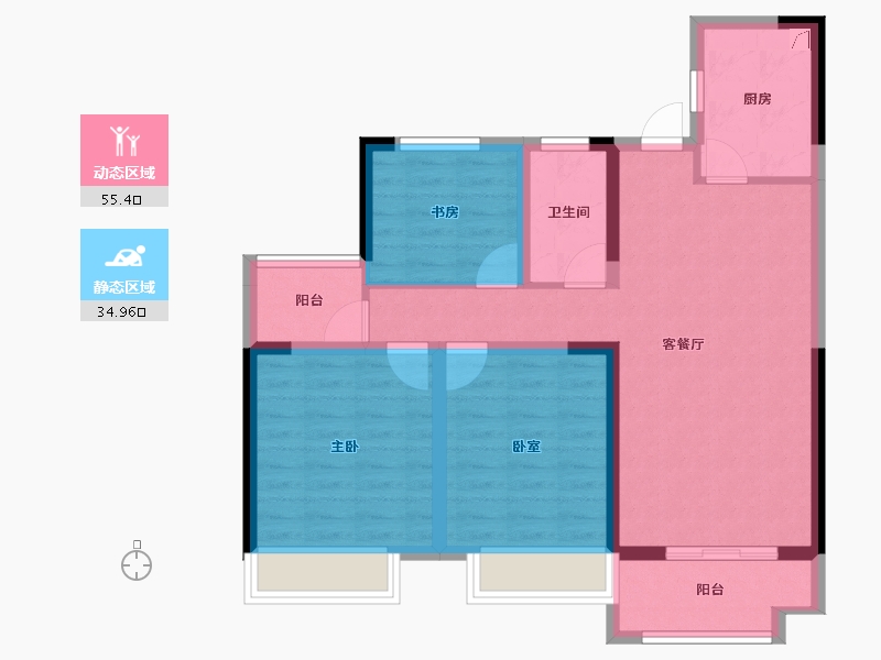 安徽省-合肥市-宝能城-79.82-户型库-动静分区