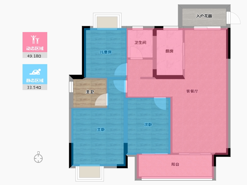 江西省-南昌市-正荣金茂美的·云境-81.57-户型库-动静分区