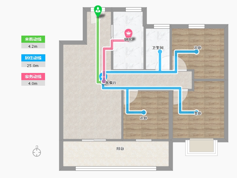 甘肃省-兰州市-绿地兰州丝路世界中心-77.54-户型库-动静线