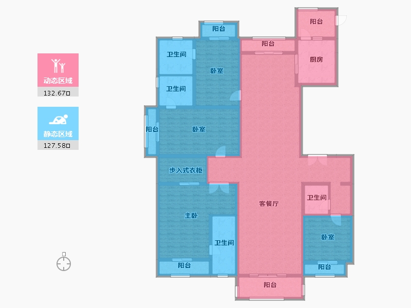 广东省-广州市-星河湾半岛-234.94-户型库-动静分区