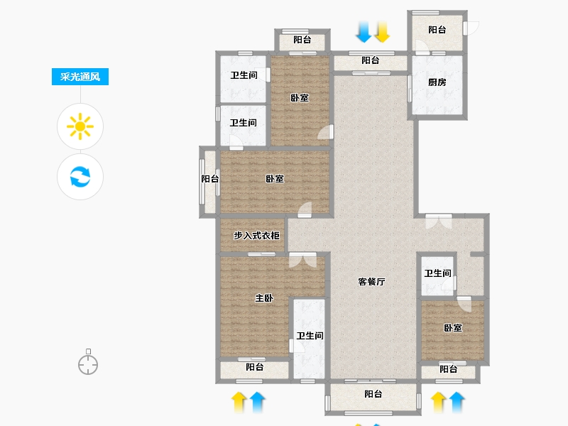 广东省-广州市-星河湾半岛-234.94-户型库-采光通风