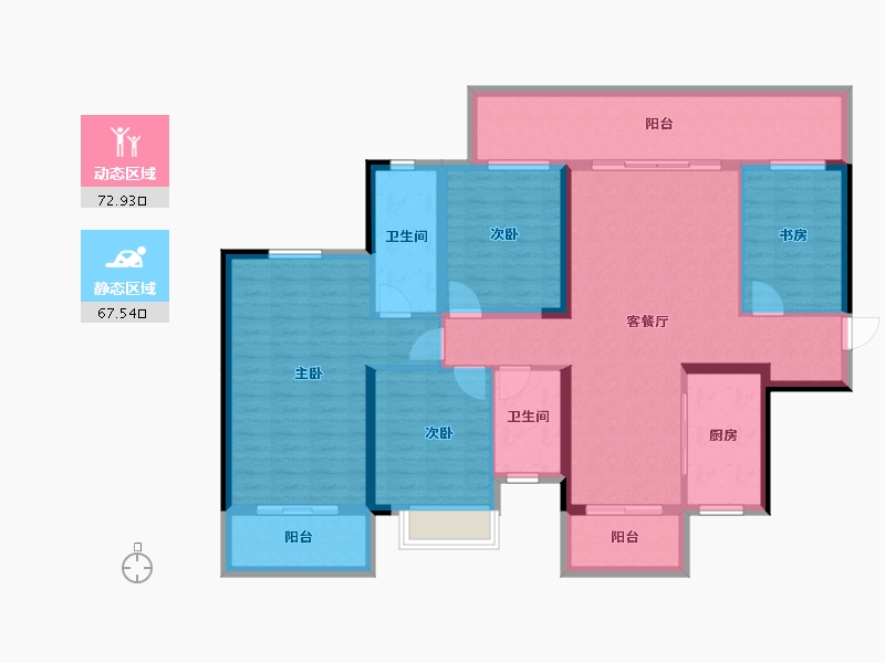 广西壮族自治区-南宁市-阳光城大唐檀境-125.86-户型库-动静分区