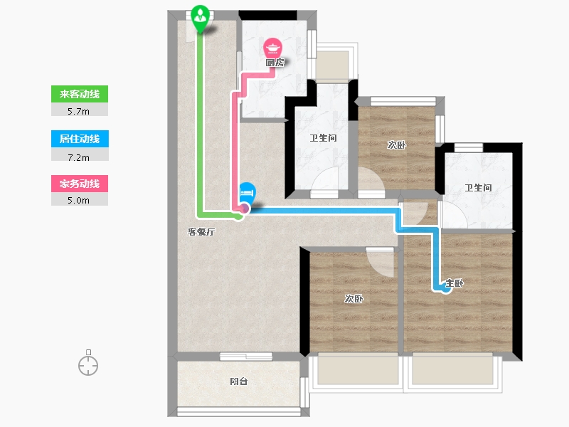 广东省-广州市-中建星光城-63.20-户型库-动静线