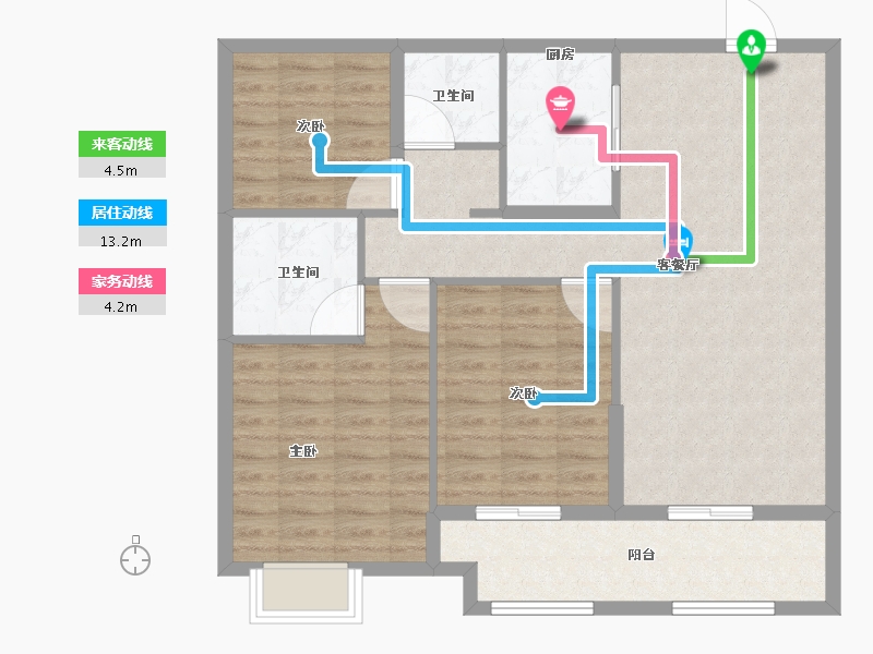 浙江省-绍兴市-水韵蓝湾-92.00-户型库-动静线