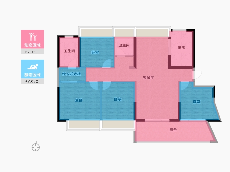 广东省-广州市-中铁诺德·阅泷-102.40-户型库-动静分区