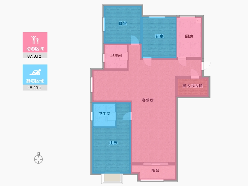 山西省-吕梁市-锦汇苑-129.79-户型库-动静分区