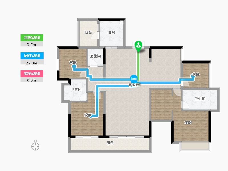 广西壮族自治区-南宁市-金科博翠山-148.57-户型库-动静线