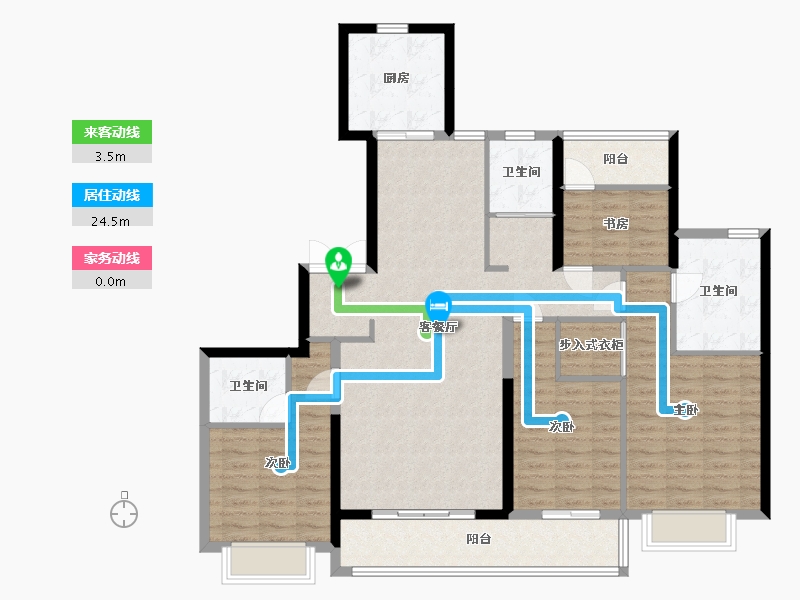 浙江省-宁波市-海语天下-135.00-户型库-动静线