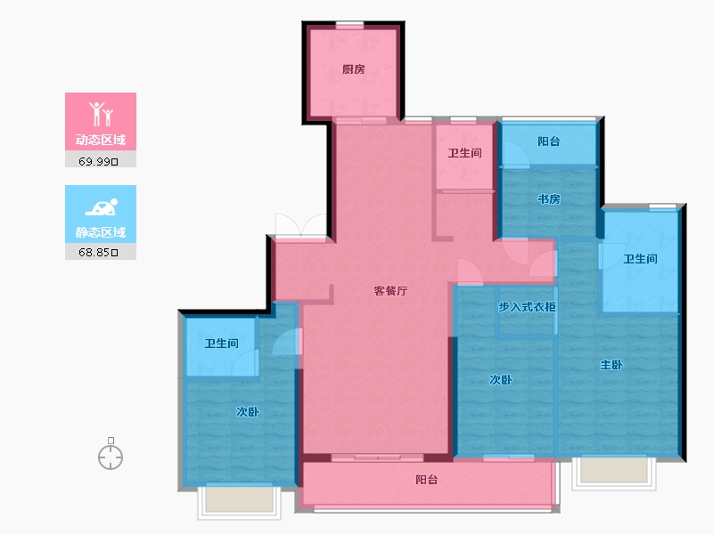 浙江省-宁波市-海语天下-135.00-户型库-动静分区