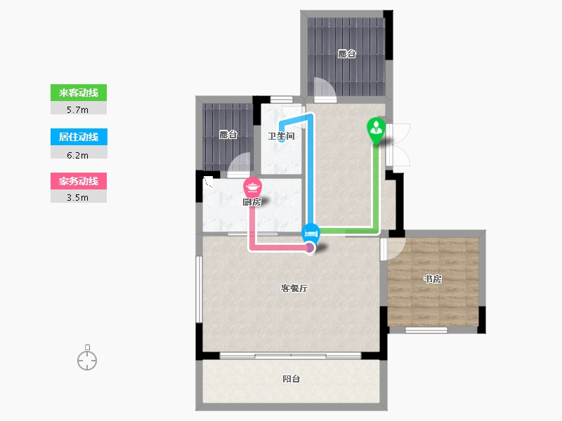 广西壮族自治区-南宁市-中南十洲-83.37-户型库-动静线