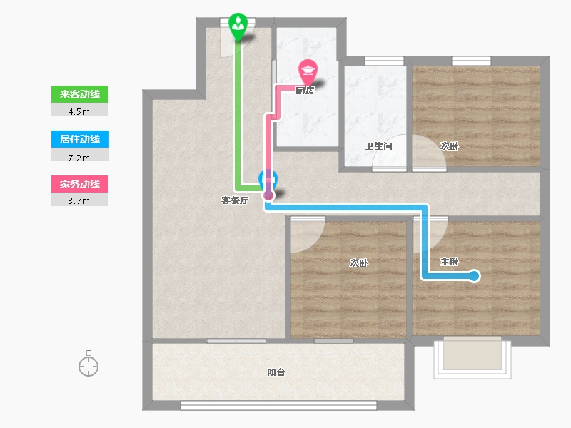 甘肃省-兰州市-绿地兰州丝路世界中心-77.81-户型库-动静线