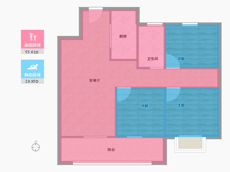 甘肃省-兰州市-绿地兰州丝路世界中心-77.81-户型库-动静分区