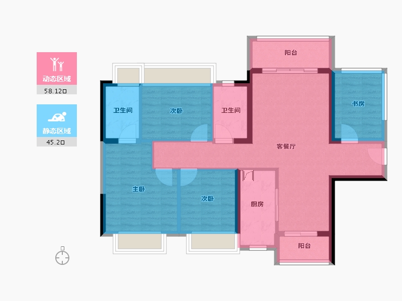 广东省-佛山市-保利华侨城云禧-92.00-户型库-动静分区