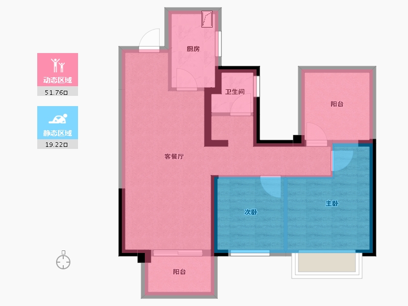 广西壮族自治区-南宁市-中南十洲-62.20-户型库-动静分区