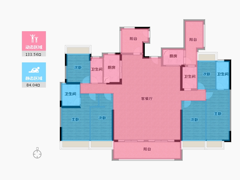 广东省-佛山市-光明花半里-197.61-户型库-动静分区