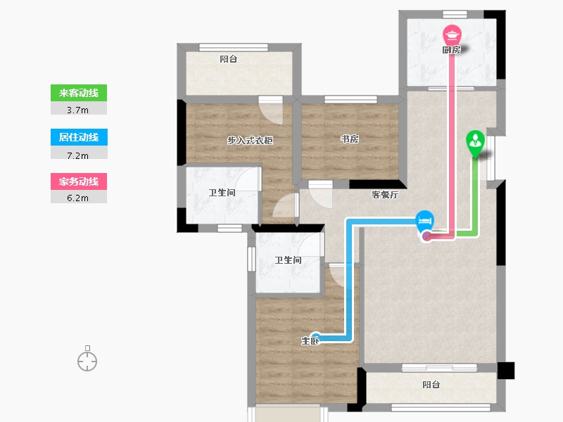 四川省-广元市-广元天立学府华庭-78.80-户型库-动静线