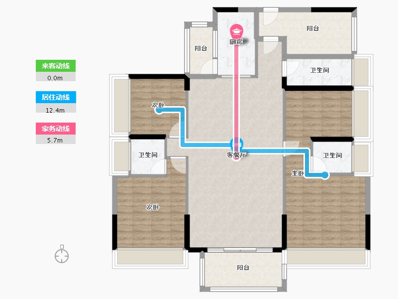 广东省-佛山市-光明花半里-131.35-户型库-动静线