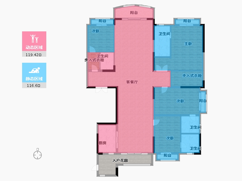 广东省-广州市-星河湾半岛-228.70-户型库-动静分区