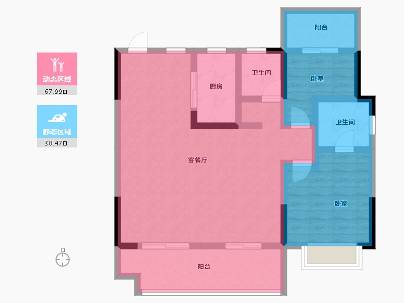 安徽省-巢湖市-新华学府-87.48-户型库-动静分区