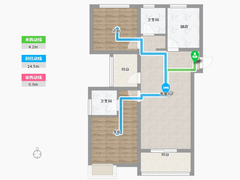 安徽省-合肥市-宝能城-76.80-户型库-动静线