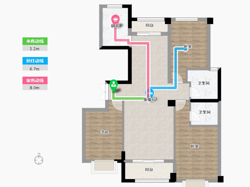 甘肃省-兰州市-兰州大名城-94.59-户型库-动静线