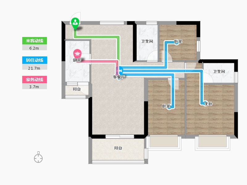 广东省-广州市-中央郡-80.00-户型库-动静线