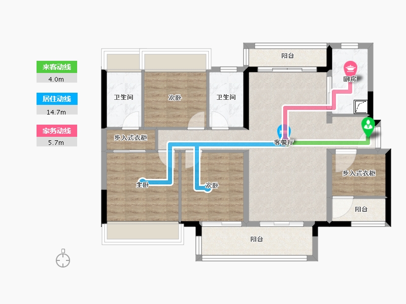 广东省-佛山市-旭辉雅居乐清樾-94.40-户型库-动静线