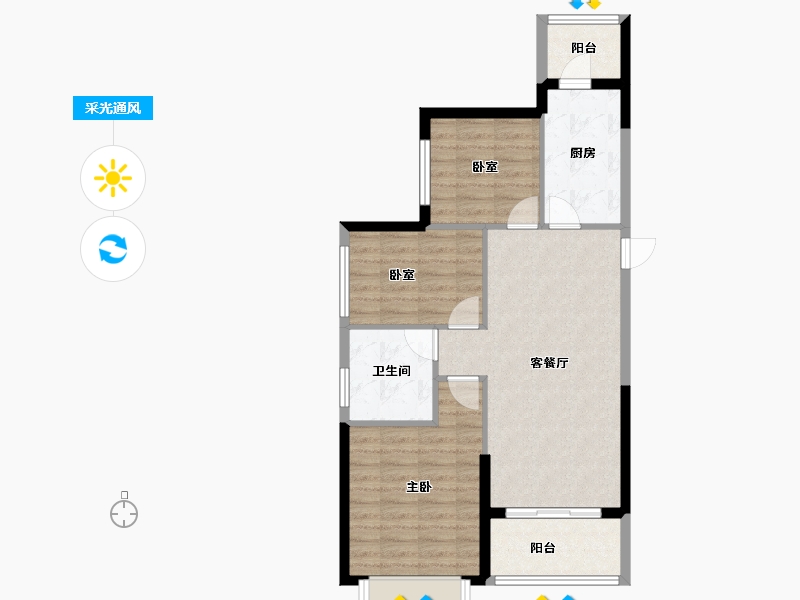 甘肃省-兰州市-兰州恒大御景天下-76.02-户型库-采光通风