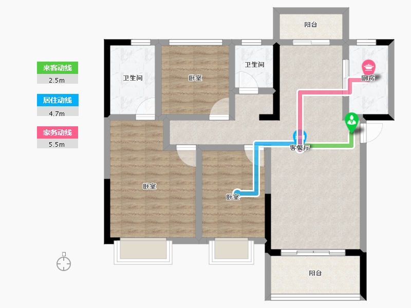 安徽省-巢湖市-新华龙府-88.00-户型库-动静线