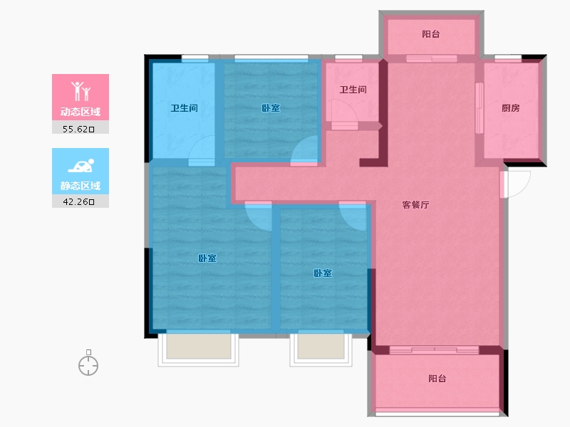 安徽省-巢湖市-新华龙府-88.00-户型库-动静分区