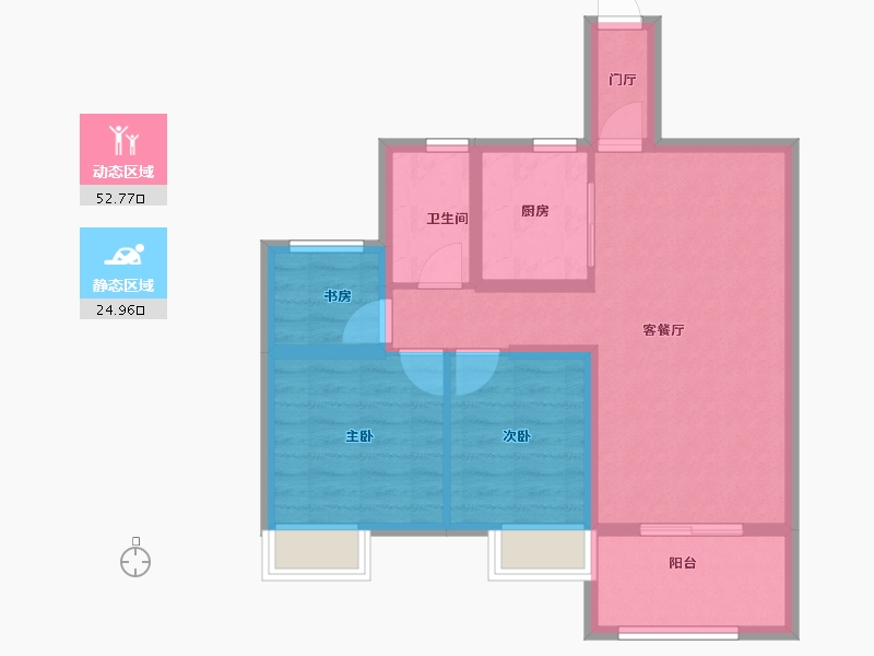 安徽省-合肥市-宝能城-68.80-户型库-动静分区