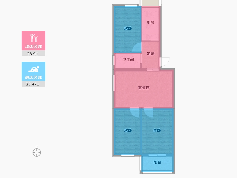 北京-北京市-普惠北里-50.00-户型库-动静分区